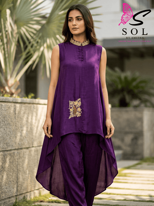 Pure Crepe Coord Set With Inner - SOL BY SMITHA