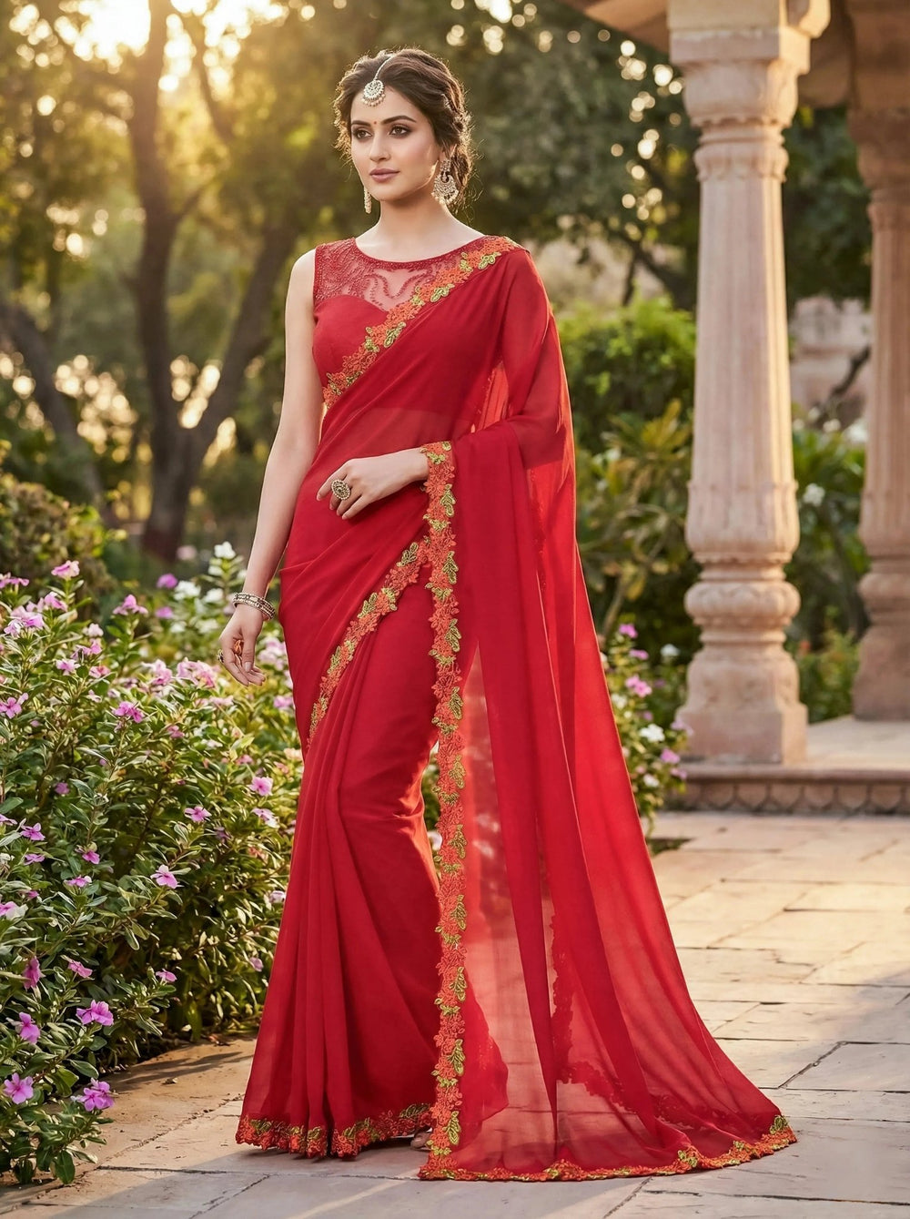 Ready to wear saree with skirt - SOL BY SMITHA