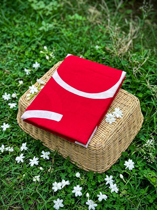 Red Jaipur Cotton Saree for Women | Hand Printed Artistic Cotton Saree - SOL BY SMITHA