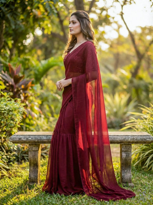 Ruffle Saree - SOL BY SMITHA