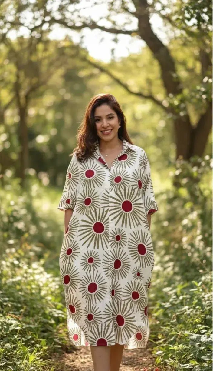 Shirt Dress with Pockets - SOL BY SMITHA