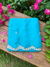 Soft Silk Saree with Mirror Work Scalloped Border | Elegant Designer Saree - SOL BY SMITHA