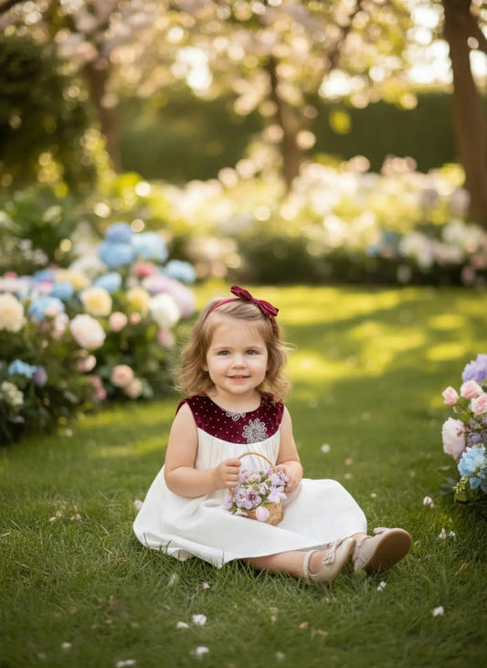 White frock kids girls - SOL BY SMITHA