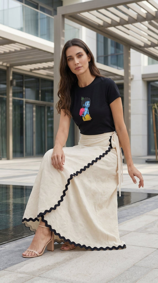 Women’s Overlap Skirt | Stylish Wrap-Style Skirt - SOL BY SMITHA