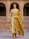 Yellow Anarkali 3 Piece Kurta Set | Stylish Festive Wear for Women - SOL BY SMITHA